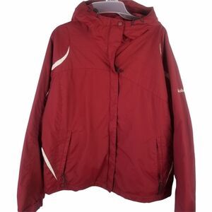Columbia BURGANDY Nylon Hooded Jacket. Size XL.